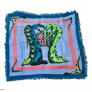 Marni x Bruno Bozzetto Silk Snake Print Scarf NIB